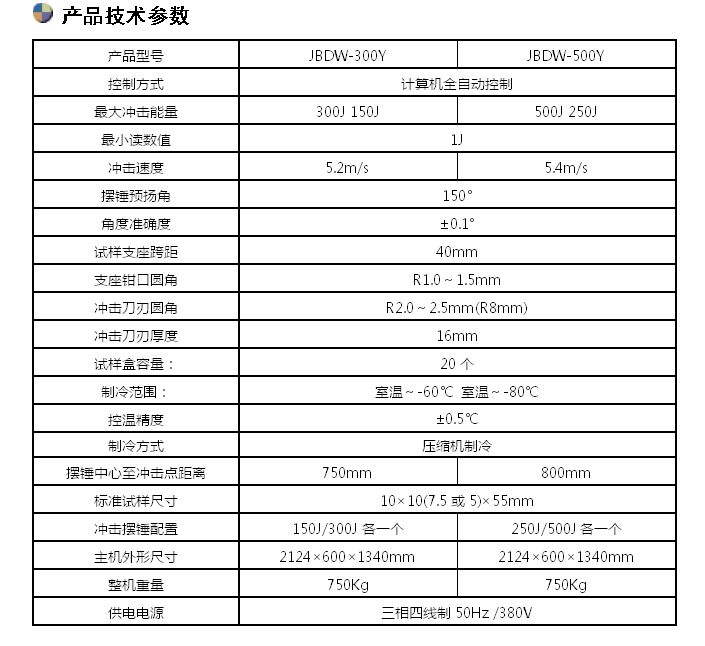 JBDW-300Y微機控制低溫全自動沖擊試驗機