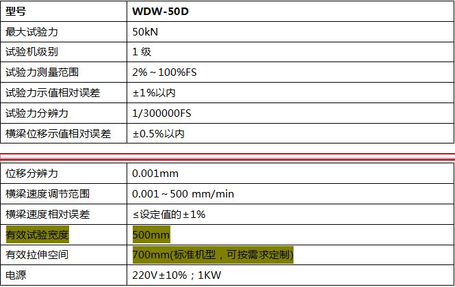 50KN微機控制電子萬能試驗機