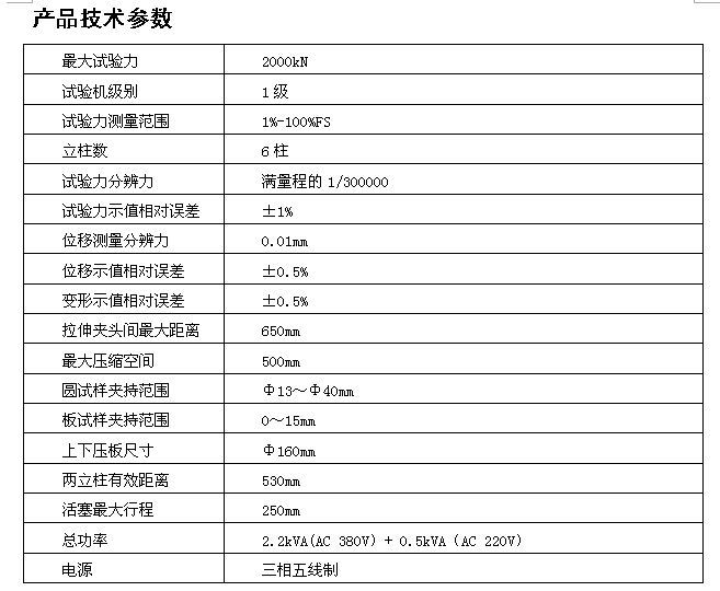 2000KN微機(jī)屏顯液壓萬(wàn)能試驗(yàn)機(jī)